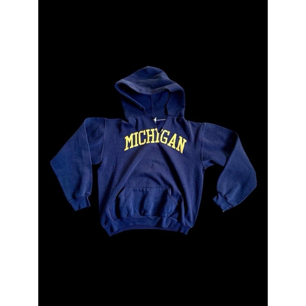 Vintage 70's Russell Athletic Michigan Wolverines Hoodie‎ Sweatshirt Medium USA